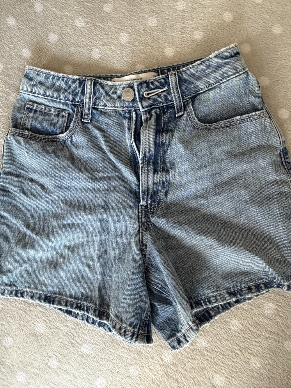 Hollister Light Wash High-Rise Denim Shorts